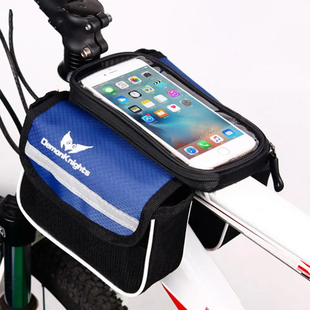 Kerékpár Első Táska Könny-rezisztens Kerékpár Telefon Táska Hordozható Tároló Erős Motor, Átlátszó mobiltelefon Tok5