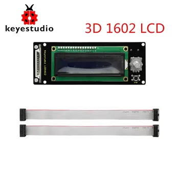 Keyestudio LCD1602 Kijelző 3D-s Modul SD Kártya Foglalat + 30cm Kábel Arduino / 3D-s Nyomtató