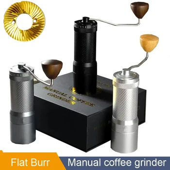 Keze Főzött Kávédaráló Állítható Precíziós Mérleg Lapos Burr Eszpresszó Kávé Csiszoló Gép Hordozható Haza Eszpresszó Kávéfőző