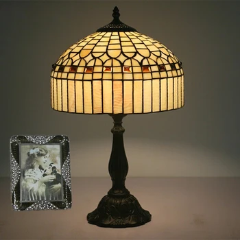 Kortárs Kreatív Üveg asztali Lámpa LED-Modern Tiffany asztali Lámpa Dekoráció Előtér Nappali, Hálószoba Éjjeli