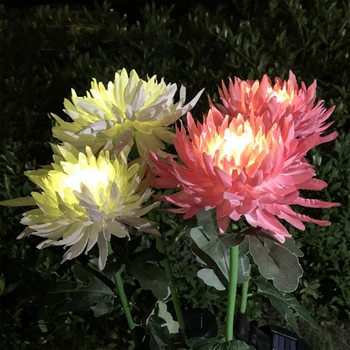 Krizantém LED Napelemes Lámpa Plug-in Kerti Táj Vízálló Lámpa Udvar Szimuláció Virág Gyep Tét Dekoráció