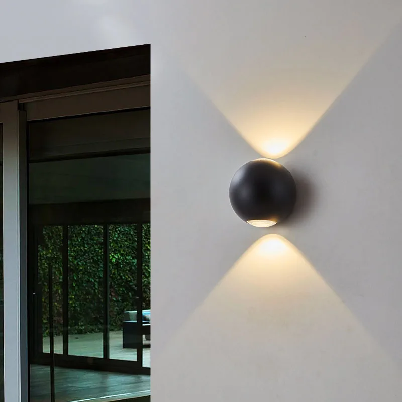 Kültéri Fali Lámpa LED Verandán terasz lámpa, Modern Külső Fal öntvény Kerti Ház Száma Fény Vízhatlan Fal Világítás1