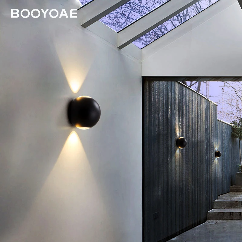 Kültéri Fali Lámpa LED Verandán terasz lámpa, Modern Külső Fal öntvény Kerti Ház Száma Fény Vízhatlan Fal Világítás3