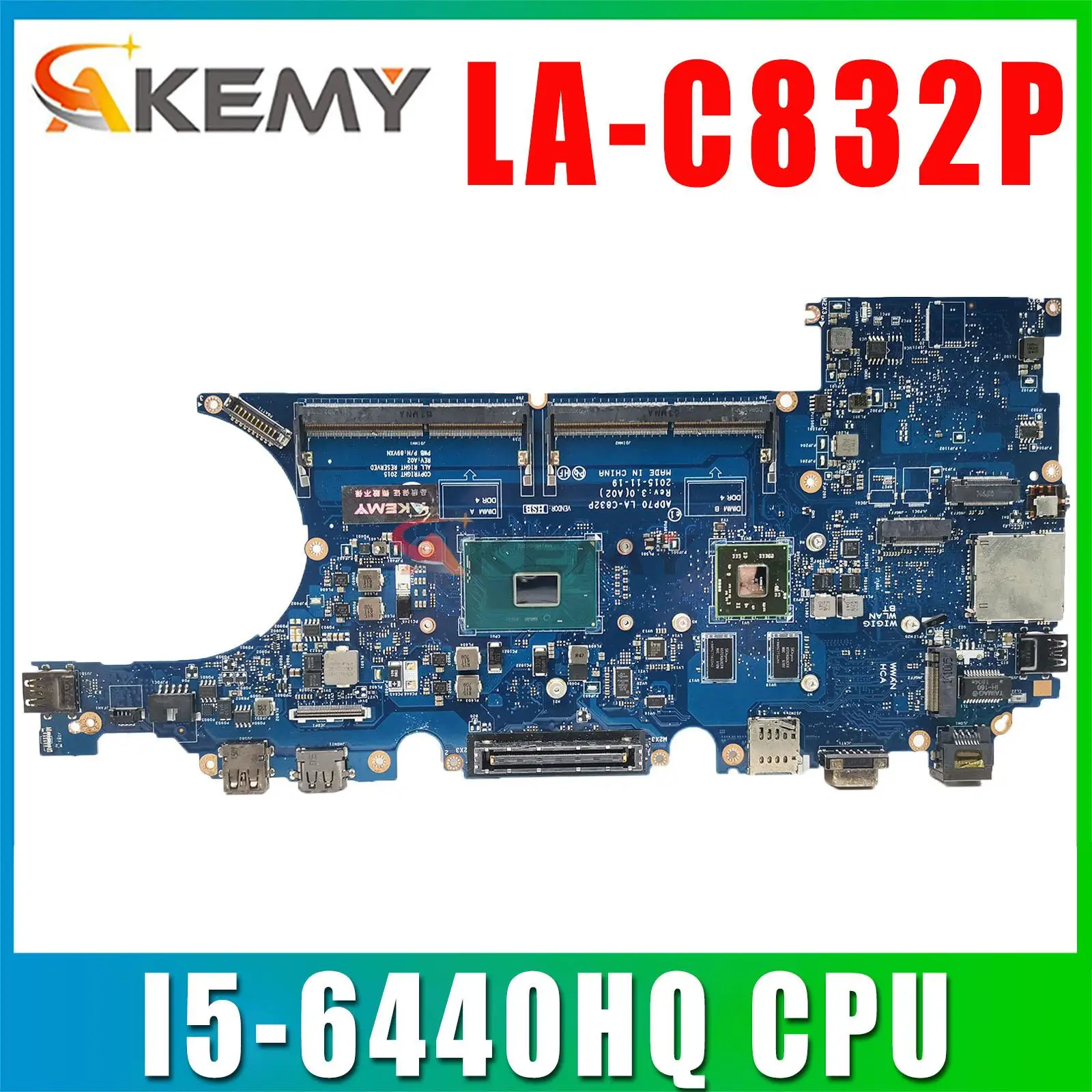 LA-C832P i5-6440HQ A Dell Latitude 14 5480 E5480 Laptop Notebook Alaplap KN-0KP60X KP60X Alaplapja 100% - Ban Tesztelt0