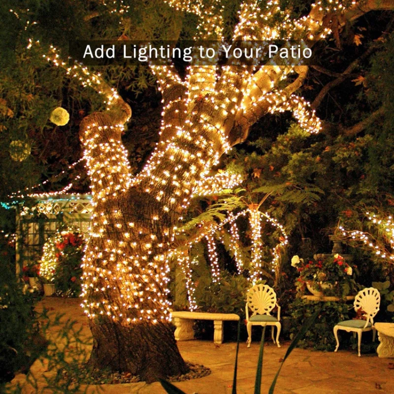 LED-es Napelemes Led Kültéri Vízálló Tündér Garland String Fények, Karácsonyi Party Solar Lámpa Kerti Dekoráció 5/12/22/32M4