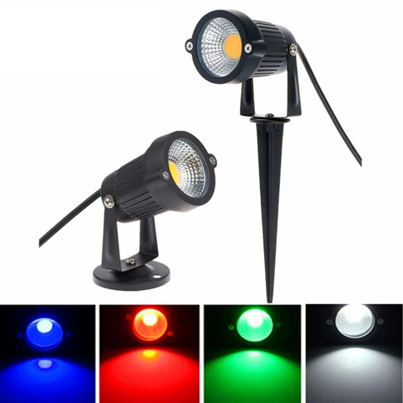 LED Klip Kert Kerti Lámpa 5W COB Kültéri LED Spike Fény Útját Táj Vízálló Spot Izzók2