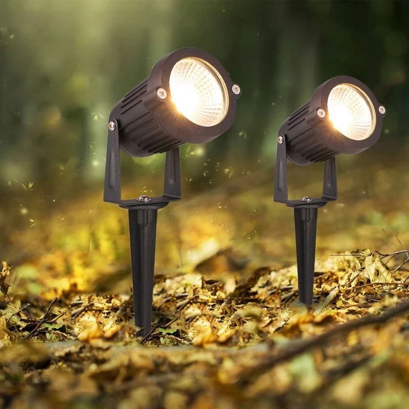 LED Klip Kert Kerti Lámpa 5W COB Kültéri LED Spike Fény Útját Táj Vízálló Spot Izzók4