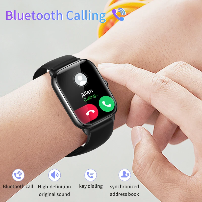 LIGE 2023 Smartwatch 1.9 hüvelyk Teljes Képernyő Bluetooth Hívja pulzusszám Aludni Monitor 100+ Sport Modellek Intelligens Karóra Férfiaknak a Nők3