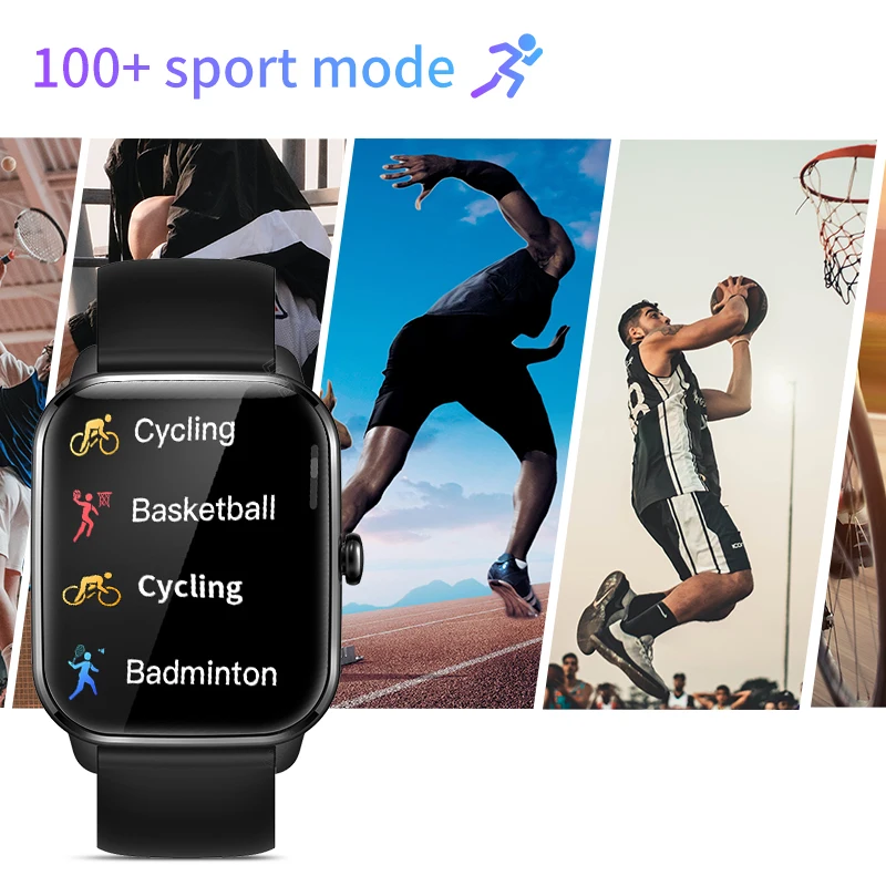 LIGE 2023 Smartwatch 1.9 hüvelyk Teljes Képernyő Bluetooth Hívja pulzusszám Aludni Monitor 100+ Sport Modellek Intelligens Karóra Férfiaknak a Nők4