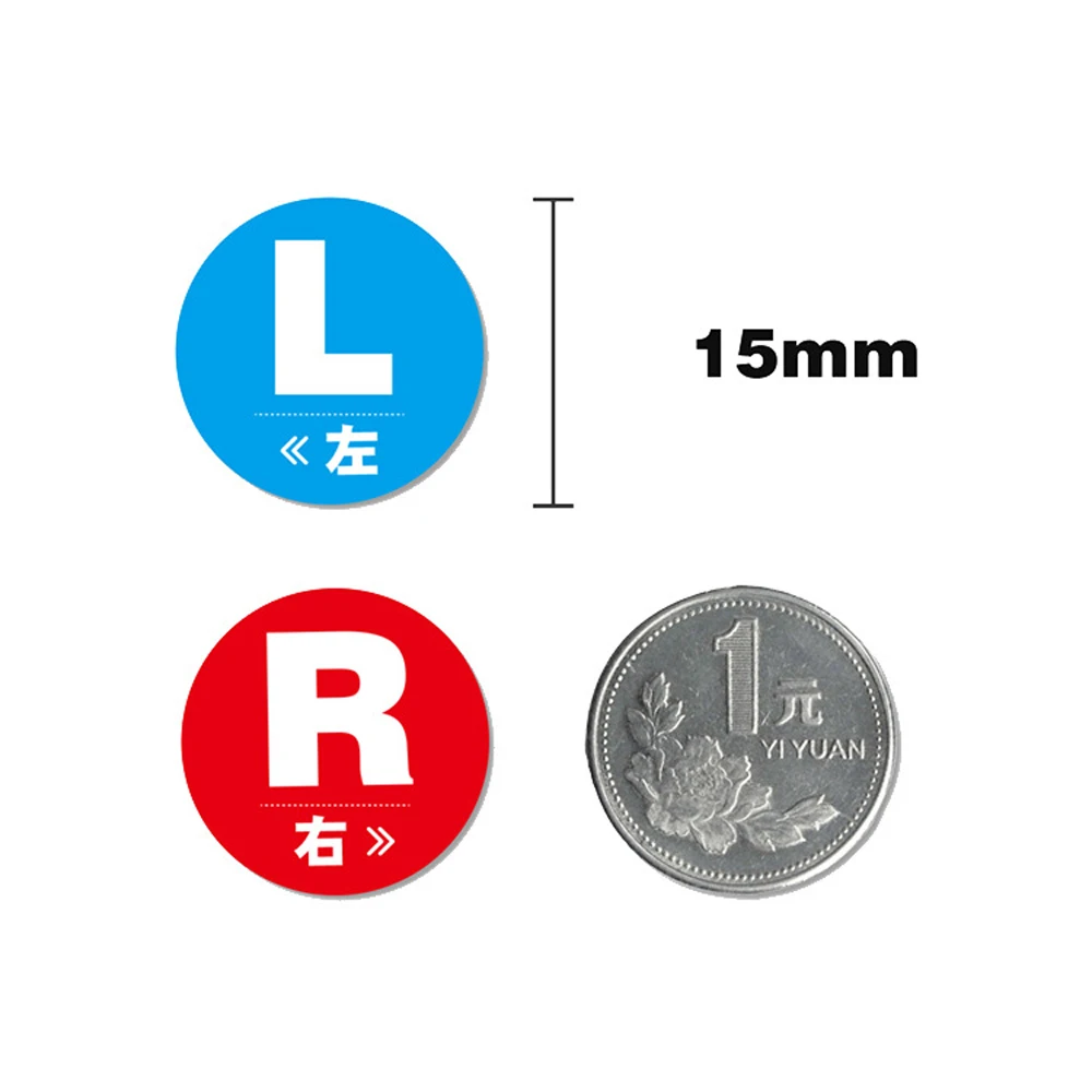 LR címke bal-jobb matricák irányba megkülönböztető standard Kínai angol matricák dot matricák 15mm3