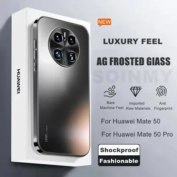Luxus Matt Üveg 360 Védőburkolat A Huawei Mate 50 40 30 Pro Esetben Matt Nehéz Lökhárító Teljes Lencse Proection Telefon Fundas