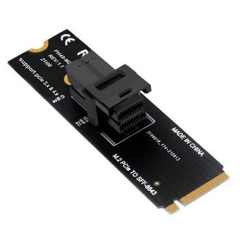 M. 2 NVME U. 2 Átalakító Kártya Majmot PCIeX4, Hogy SFF8643 Merevlemez Csatoló Kártya 64GT/S Stabil Átviteli Tartozékok Asztali
