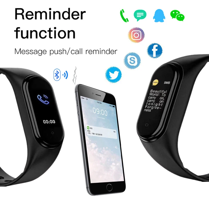 M5 Intelligens Karóra Férfi Női pulzusmérő Vérnyomás Fitness Tracker Smartwatch Zenekar 5 Sport Karóra IOS-Android2