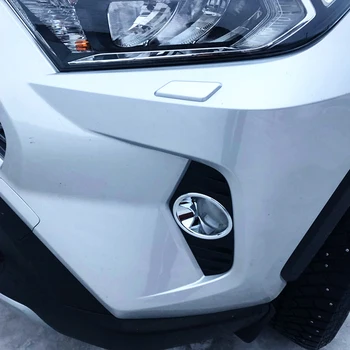 Magas Minőségű ABS Műanyag Toyota RAV4 2019 2020 Kocsi, első ködfényszóró Lámpa Fedél Trim Matrica, autó tartozékok stílus 2db
