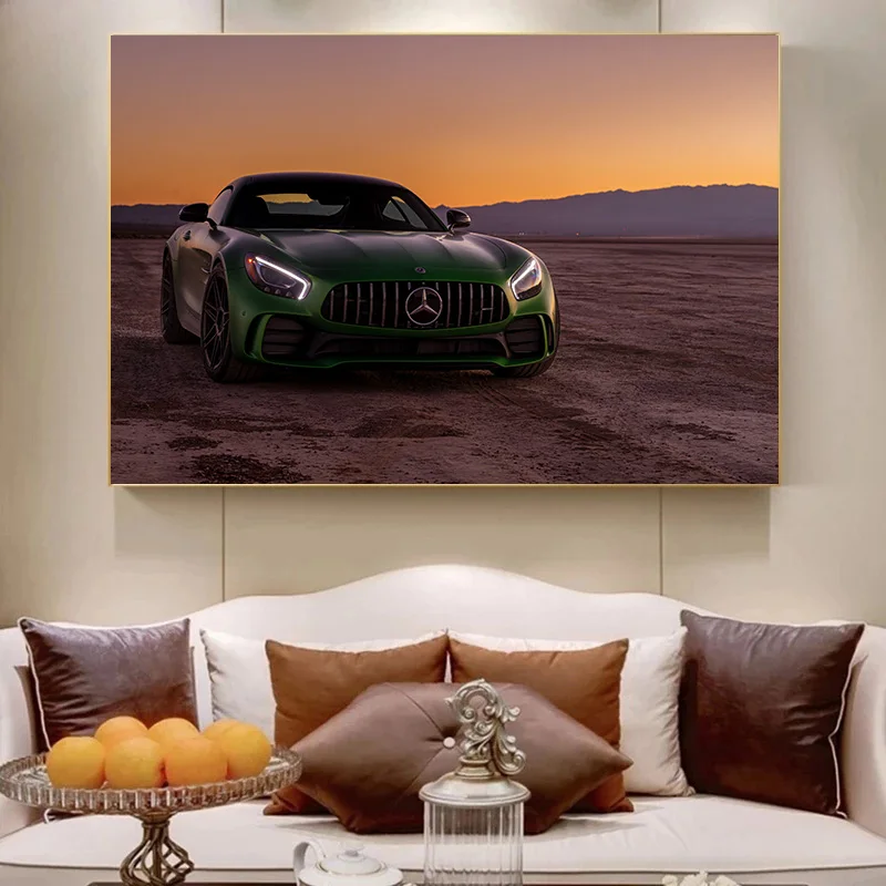 Mercedes Benz Autó Poszter Luxus Autók Szuperautó Poszterek, Nyomatok, Vászon Festmény Wall Art Kép a Nappali lakberendezés2