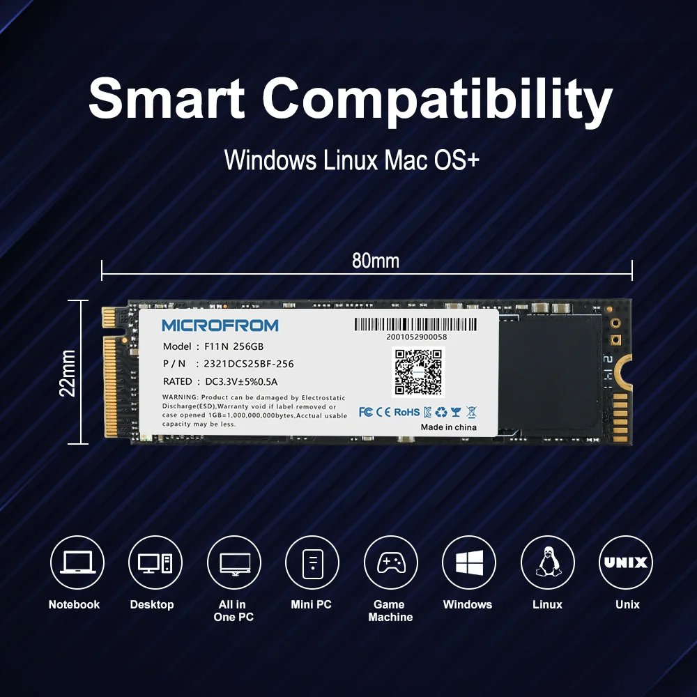 MicroFrom SSD M2-es, 1 tb-os NVME 512 gb-os SSD, 256 gb-os 128GB M. 2 2280 PCIe 3.0 Merevlemez-Merevlemez Belső szilárdtestalapú Meghajtó Laptop Notebook5