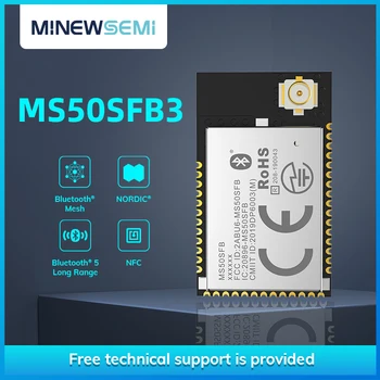 Minewsemi nRF52811 Intelligens Otthon Zigbee 2,4 GHz-es Vezeték nélküli Adó MS50SFB3 IPEX Vevő Bluetooth 5.1 Modul Ultra-alacsony