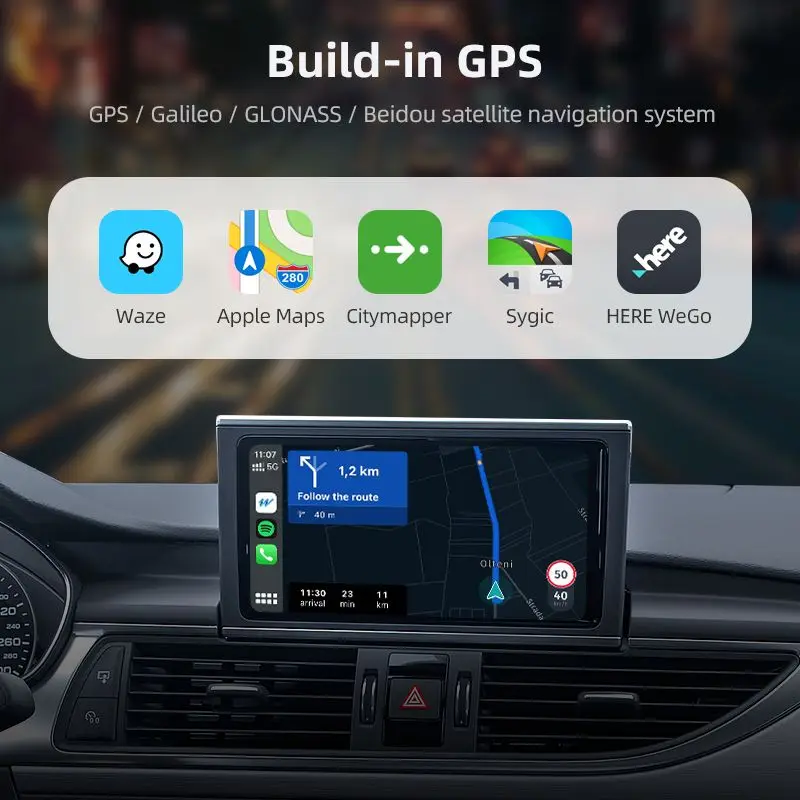 Miudrive Ai Doboz 4+64G Vezeték nélküli Apple CarPlay Netflix Youtube Spotify Google Play Store 4G GPS Audi Benz VolksWagen2