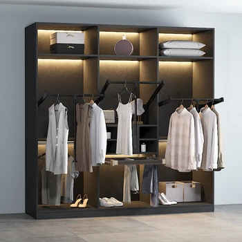 Modern, egyszerű, általános üveg ajtó háztartási szekrény egyedi tömörfa szemközti ajtó fény luxus szekrény, hálószoba overal