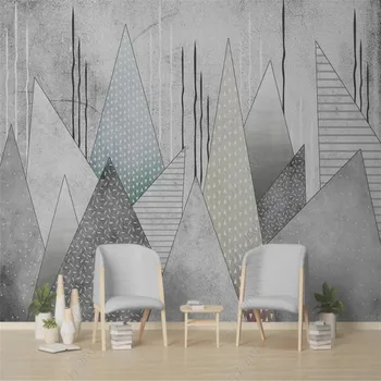 Modern Geometriai Háromszög Északi Absztrakt lakberendezés Freskó Hálószoba Decor öntapadós Tapéta 3D Wal Lpaper Cucc De Parede