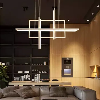 Modern Kreatív Művészeti Geometriai Medál Fények Nappali Hálószoba Étterem, Étkező, Konyha Alumínium Kábel Lámpa Lámpatest Csillogás
