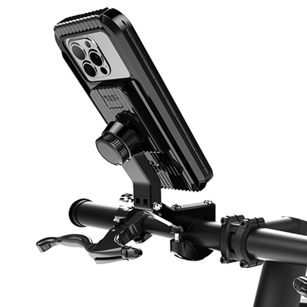 Motoros Telefon tulajdonosa Vízálló Kerékpár Telefon Mount 360 fokban elforgatható Okostelefon Mágneses tartó iPhone Android 4-7 Inch5