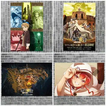 Mushoku Tensei Munkanélküli Reinkarnáció Poszter Anime Poszter Fali Vászon Festmények Élő Szobában Fali Dekor, Fali Art Lakberendezés Poszter