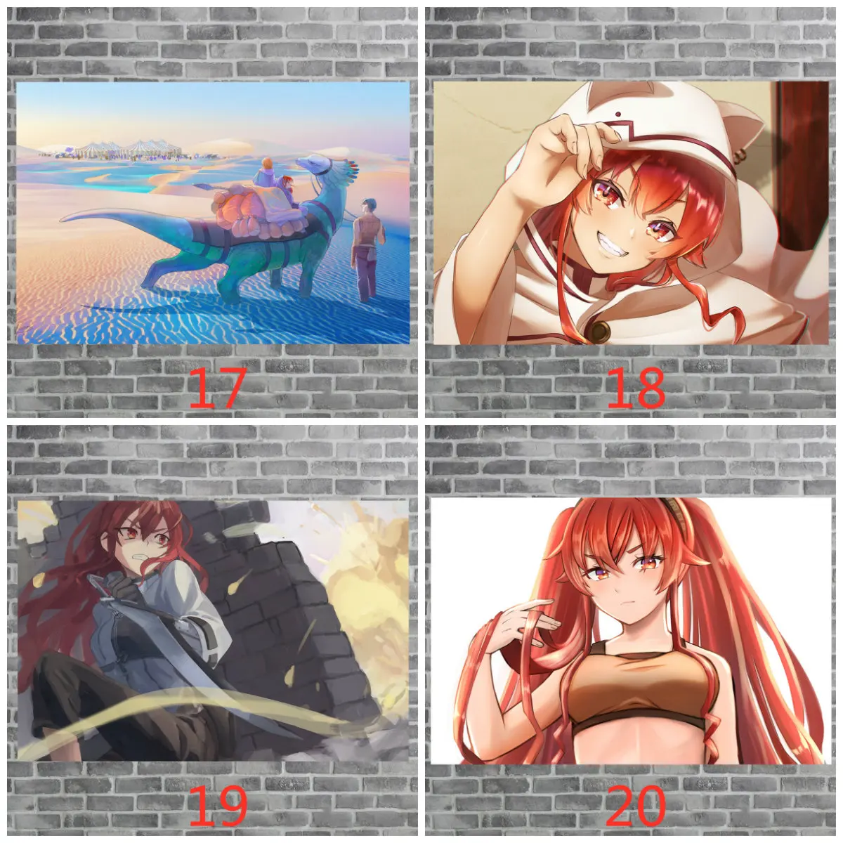 Mushoku Tensei Munkanélküli Reinkarnáció Poszter Anime Poszter Fali Vászon Festmények Élő Szobában Fali Dekor, Fali Art Lakberendezés Poszter2