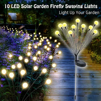 Napenergia Firefly Lámpák Kültéri Vízálló Led Kert Kerti Lámpa, Swing, A Szél, A Napfény Powered Táj Udvaron Kerti Dekoráció