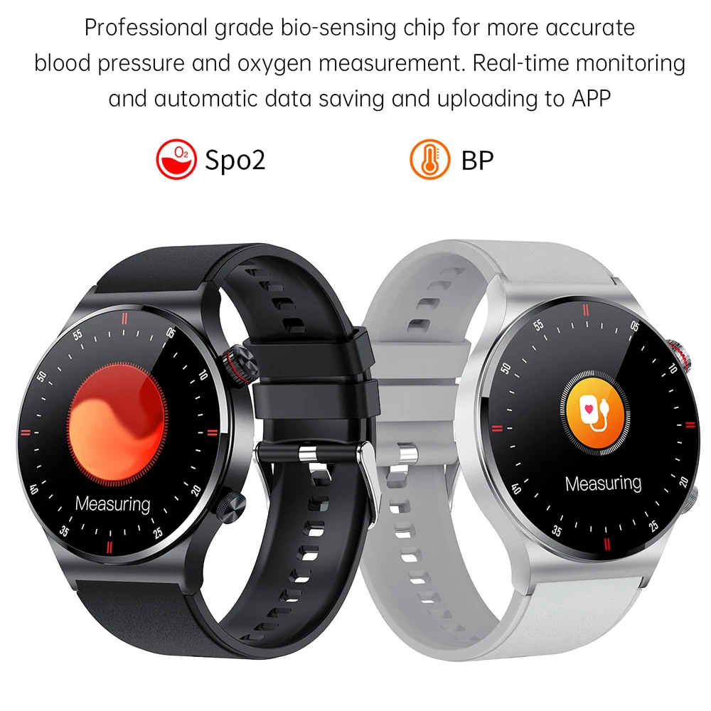 NFC Blue Tooth Hívás Smartwatch Férfiak EKG PPG vérnyomásmérő Sport Fitness Bussiness Intelligens Karóra IPS QW33 Az IOS-Android5