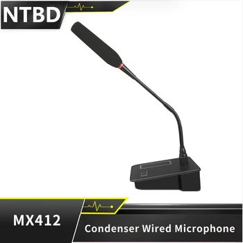 NTBD MX412 Kondenzátor Vezetékes Mikrofon Magas Minőségű Hattyúnyak Mikrofon, Asztali Anti-Interferencia A Konferencia/Beszéd