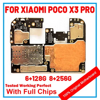 Nyitva Fő Mobil Tábla Alaplapja A Xiaomi POCO X3 PRO Alaplap Chipset Áramkörök Flex Kábel 128, 256 gb-os