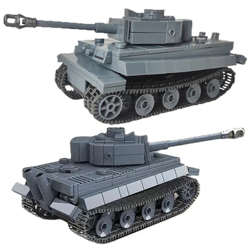 Német Király Tigris Harckocsi Modell építőkövei Hadsereg WW2 Katona Adatok Ember Fegyver Tégla Gyermek Fiú Játékok Ajándék