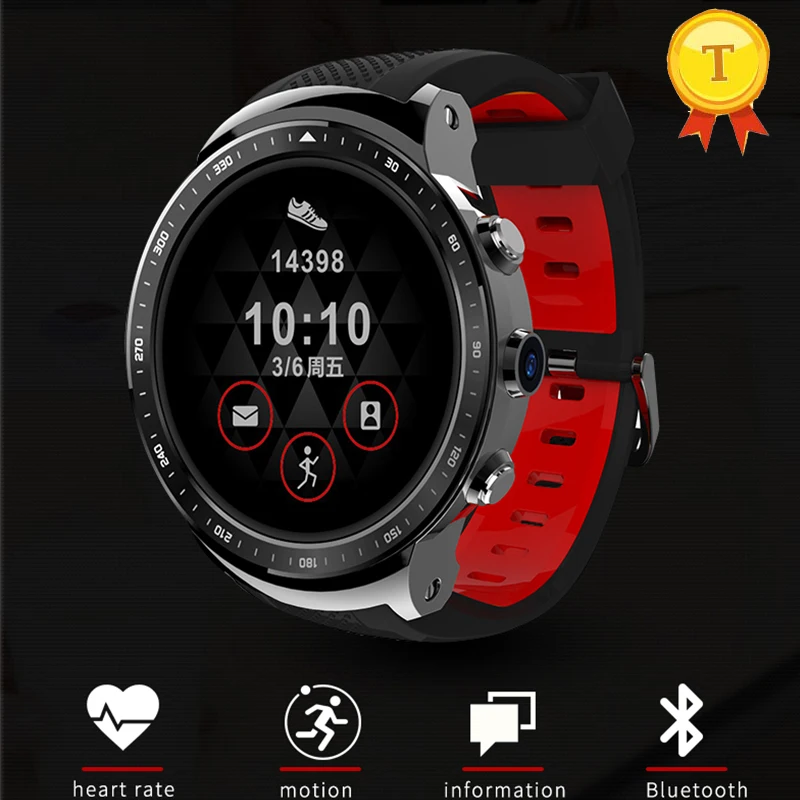 népszerű színes érintőképernyős nagy kerek képernyő intelligens karóra nő Wifi GPS 1GB+16GB 3G Android 5.1 bluetooth smartwatch az ios-android5