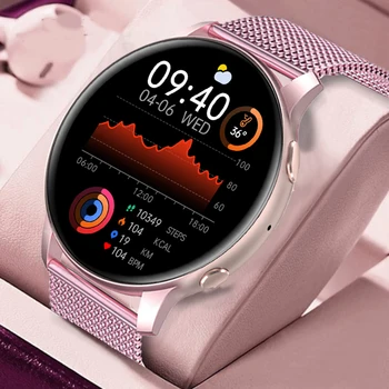 OLED Nő Okos Nézni, pulzusszám, Vérnyomás Sport Karóra Férfiaknak Vízálló Női Smartwatch Divat A Huawei Xiaomi Phone