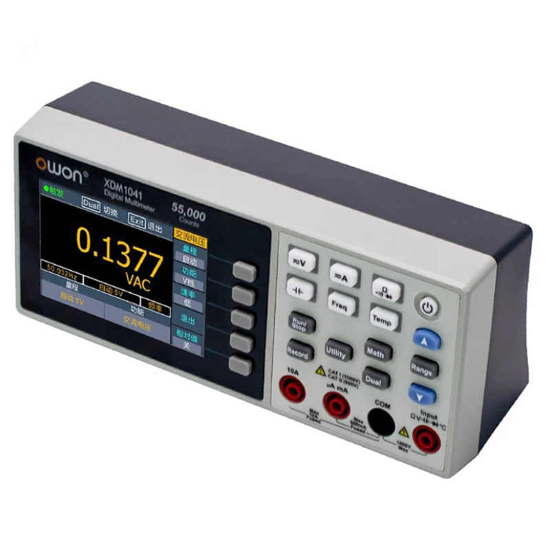 OWON XDM1041 Digitális Multiméter Hordozható Padon 4 1/2 55000 Számít Valódi RMS 3,5 hüvelykes LCD USB-DC/AC Jelenlegi Voltmérő Hőmérséklet4