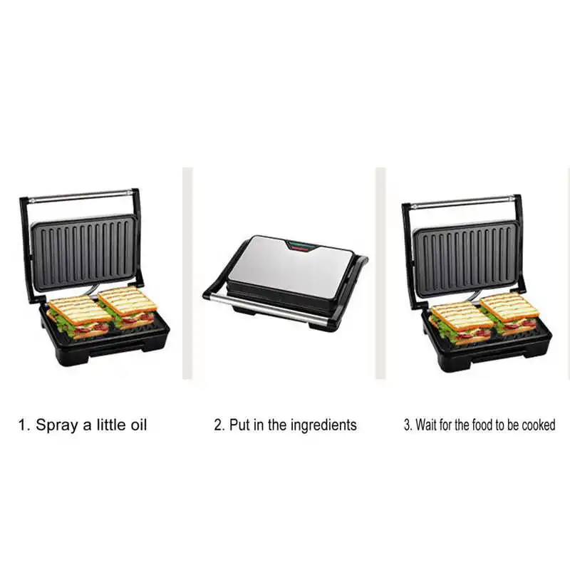 Panini Készítő Reggeli Gép Mini Grill Kolbász Háztartási Hamburger, Steak-Grill konyhai Eszközök 850W5