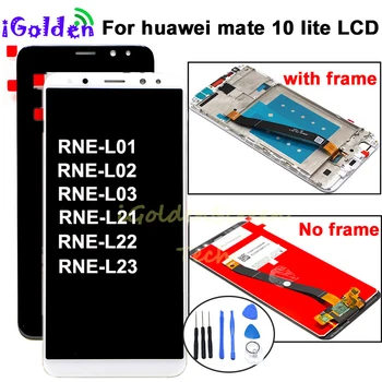 pantalla A Huawei Mate 10 Lite LCD Kijelző érintőképernyő Digitalizáló Képernyő Üveg Panel Közgyűlés a keret Haver 10 Lite lcd