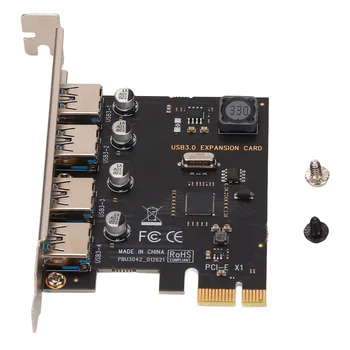 PCI-E, hogy USB 3.0 Bővítés Kártya 4 Port 5Gbps nagysebességű Ellátási Szabad Átviteli USB3.0 Bővítőkártya