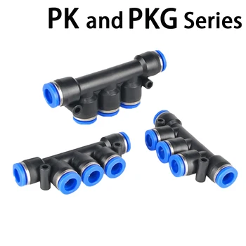Pneumatikus Csatlakozó PK PKG Push-In Quick Release Csatlakozó 4MM 6MM 8MM 10MM 12MM vízvezeték Szerelvények, tömlőbilincs Hüvely Csatlakozó