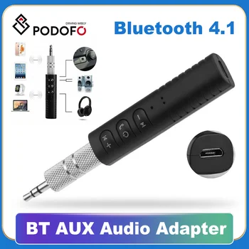 Podofo Audio Bluetooth Adapter Autók USB-Bluetooth-3,5 mm-es Aux-Receiver Zenei Hangszórók, TV, Hi-Fi, GPS Handfree