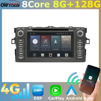 Qualcomm Snapdragon Android 10 8Core 8+128G Toyota Auris E150 Corolla Levin 2006-2012 GPS Navigációs Rádió 4G LTE Sztereó