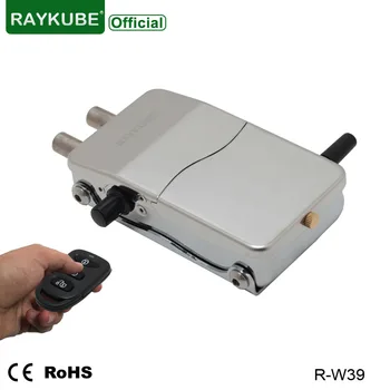 RAYKUBE Elektronikus ajtózár Kulcs nélküli Vezeték nélküli Távirányító Intelligens Zár Láthatatlan Home Security DIY Kit R-W39