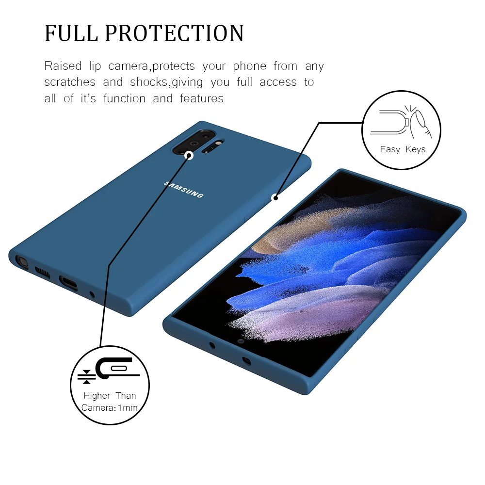 Samsung Galaxy Note10Plus Note10+ Az Esetben Folyékony Szilikon Telefon Fedél Samsung Note10Pro Ütésálló Védő Coque Közelében1