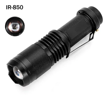 SK98 850NM Infravörös Lámpa Focus 1-mód, IR-850 LED-es Zseblámpa, IR LED Lámpa éjjellátó Kamera Fényt 18650 Zseblámpa