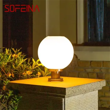 SOFEINA Kültéri Napelemes Modern Fali Lámpa LED Globe Árnyékban Vízálló Pillér Post Lámpa, lámpák Haza