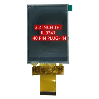 SPI 3.2 inch TFT LCD képernyő Ellenálló érintőképernyő ILI9341 vezérlő 40 pin csatlakozó a csatlakozó adapter csatlakozó 240x320