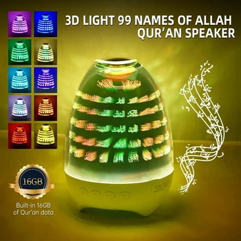 SQ707 új termék muszlim ajándék a földet lámpa korán hangszóró led mp3 digitális AI korán lejátszó, távirányítóval