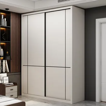 Szuper magas szekrény tolóajtó hálószoba fehér kabátos szekrény tároló szekrény
