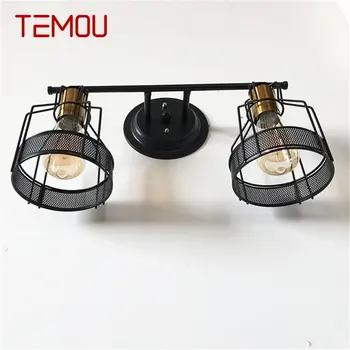 TEMOU Retro Design Fali Lámpa Lámpák LED Beltéri Pogácsát Ipari, Loft Dekoratív Berendezési tárgyak